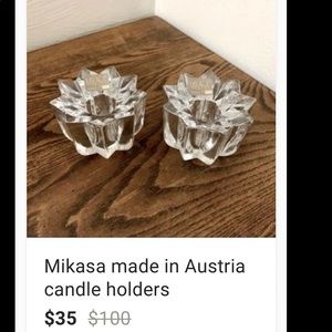 CANDLE HOLDERS.  One set of two